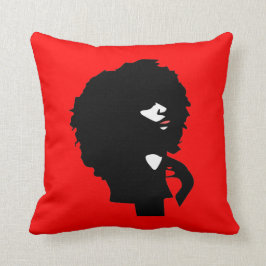 Cojín Decorativo Ilustracion natural elegante del pelo del Afro