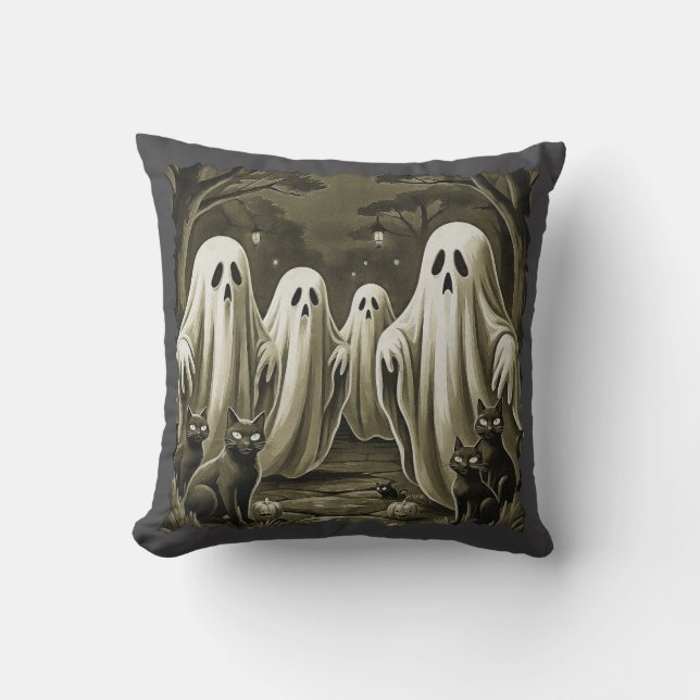 Cojín Decorativo Ilustracion nocturno inquieto (Anverso)