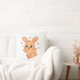 Cojín Decorativo Ilustración personalizada de animal bebé conejo Su