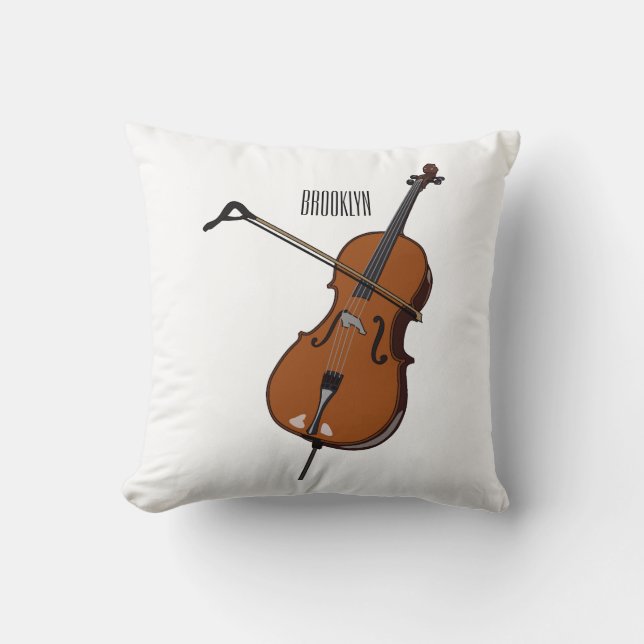 Cojín Decorativo Ilustracion personalizado Cello (Anverso)