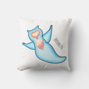 Cojín Decorativo Ilustracion personalizado de ángel de mar