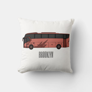 Cojín Decorativo Ilustracion personalizado de autobús