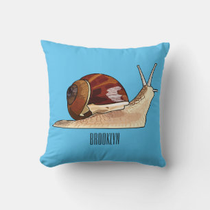 Cojín Decorativo Ilustracion personalizado de caracoles