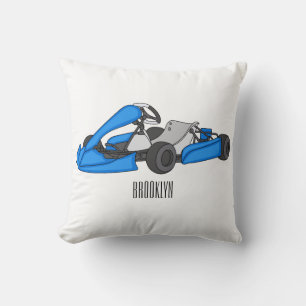 Cojín Decorativo Ilustracion personalizado de carreras de Kart