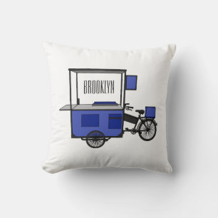 Cojín Decorativo Ilustracion personalizado de carrito de alimentos