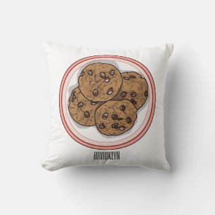 Cojín Decorativo Ilustracion personalizado de galletas de chocolate