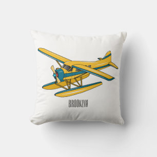 Cojín Decorativo Ilustracion personalizado de hidroavión