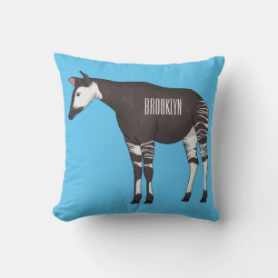 Cojín Decorativo Ilustracion personalizado de Okapi