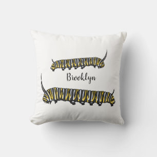 Cojín Decorativo Ilustracion personalizado de oruga monarca