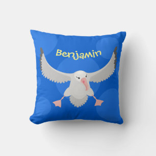 Cojín Decorativo Ilustracion personalizado de pájaro de albatross