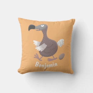 Cojín Decorativo Ilustracion personalizado de pájaro dodo gracioso
