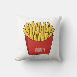 Cojín Decorativo Ilustracion personalizado de patatas fritas