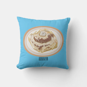 Cojín Decorativo Ilustracion personalizado de rollo de canela