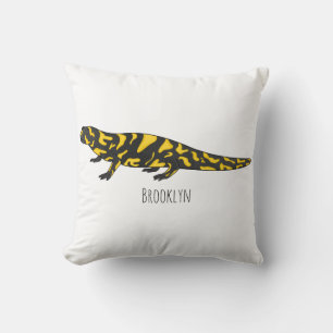 Cojín Decorativo Ilustracion personalizado de salamandra tigre