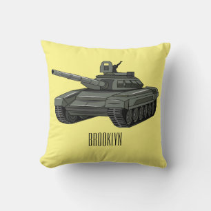 Cojín Decorativo Ilustracion personalizado de tanques