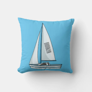 Cojín Decorativo Ilustracion personalizado de velero