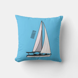 Cojín Decorativo Ilustracion personalizado de velero