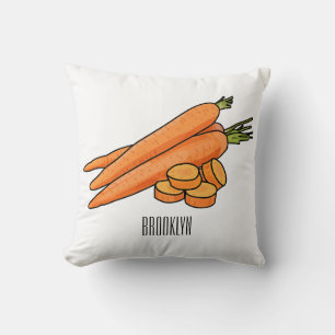 Cojín Decorativo Ilustracion personalizado de zanahoria