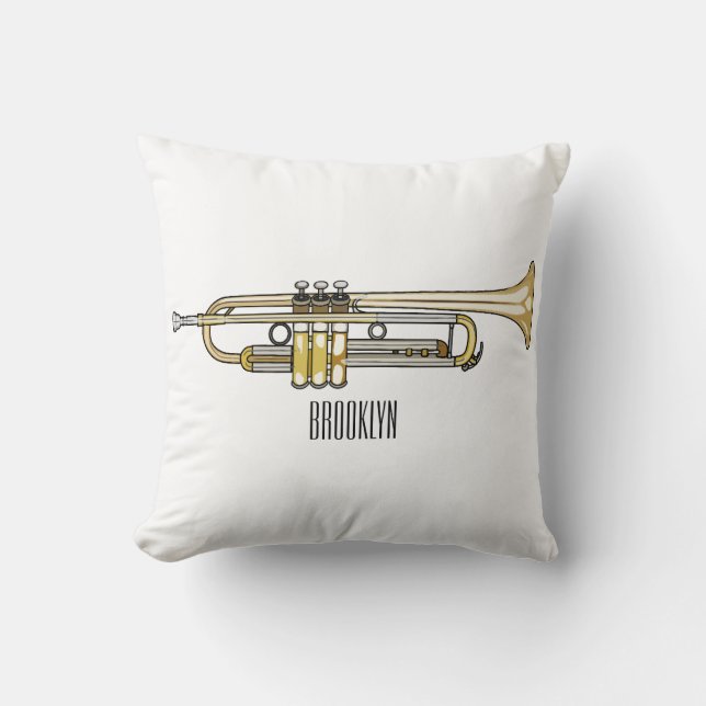 Cojín Decorativo Ilustracion personalizado Trumpet (Anverso)
