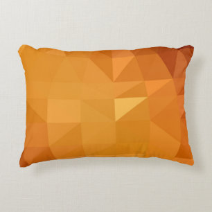 Cojín Decorativo Ilustracion poligonal naranja claro, que consiste
