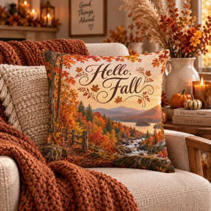 Cojín Decorativo Ilustración rústica de la temporada de otoño