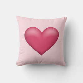 Cojín Decorativo Ilustración simple de corazón rosa en forma de cor
