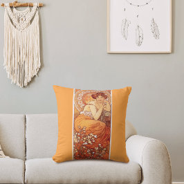 Cojín Decorativo Ilustracion Topaz Alphonse Mucha Nouveau