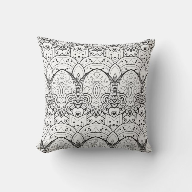 Cojín Decorativo Ilustracion tribal inspirado (Anverso)