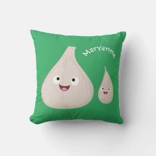 Cojín Decorativo Ilustracion vegetal de personalizado de ajo dulce