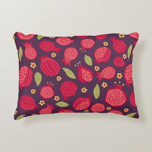 Cojín Decorativo Ilustracion vintage de las granadas jugosas con li