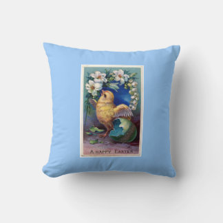Cojín Decorativo Ilustracion Vintage De Pascua Con Chick