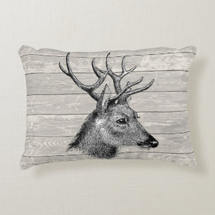 Cojín Decorativo Ilustracion Vintage Deer Head