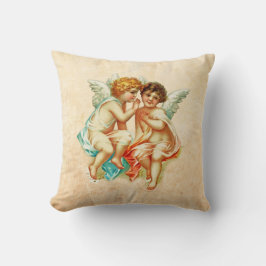Cojín Decorativo Ilustracion Vintage Ephemera Angel Cherubs