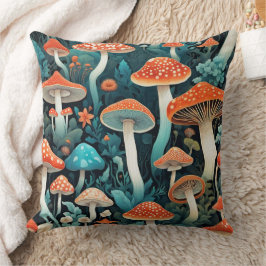 Cojín Decorativo Ilustracion Whimsical Forest Mushrooms