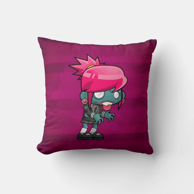 Cojín Decorativo Ilustracion zombi Chica y chico lindo (Anverso)