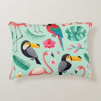 Cojín Decorativo Ilustraciones acuáticos, flores tropicales