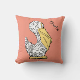 Cojín Decorativo Ilustraciones animales nombre personalizado niños 