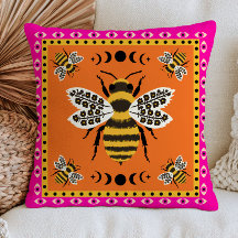 Ilustraciones de abejas sobre floral elegante nara