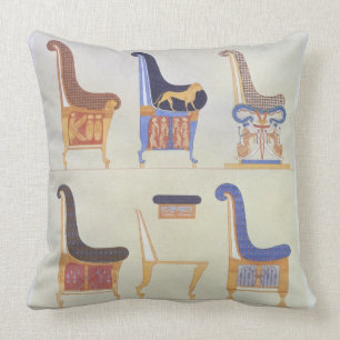 Cojín Decorativo Ilustraciones de diversos asientos y armchai