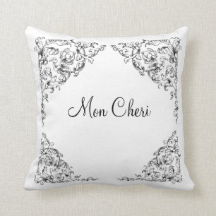 Cojín Decorativo Ilustraciones de París del francés del vintage -