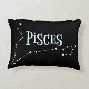 Cojín Decorativo Im A Pisces Zodiac. Rótulo Pisces Zodiac De Moda