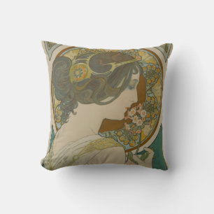 Cojín Decorativo Imagen de Alphonse Mucha (1899)