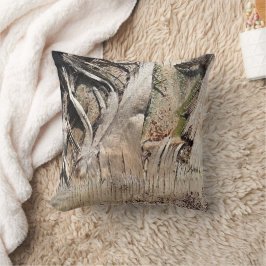 Cojín Decorativo Imagen de foto de cierre de textura del tronco del