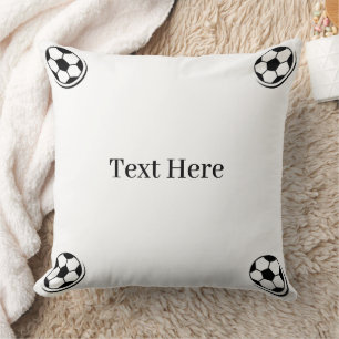 Cojín Decorativo Imagen de fútbol Texto personalizado impreso