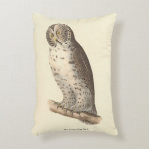 Cojín Decorativo Imagen de pájaro de la Gran Lechuza Gris (Strix ne