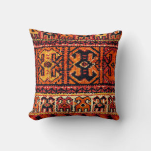 Cojín Decorativo Imagen de una alfombra vintage. Textura impresiona