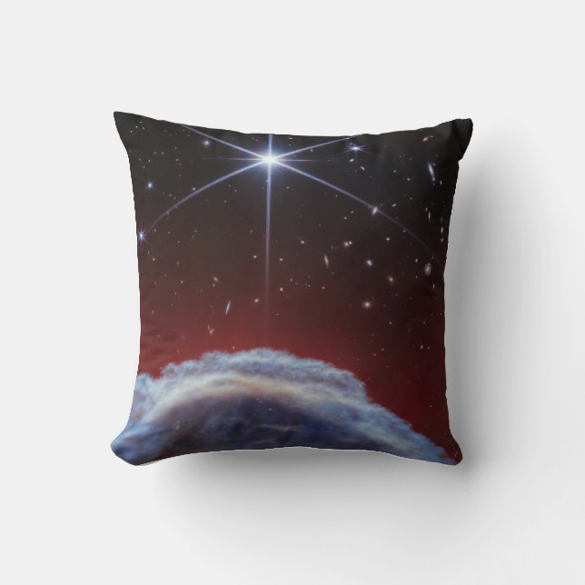 Cojín Decorativo Imagen JWST de la nebulosa Cabeza de Caballo (Anverso)