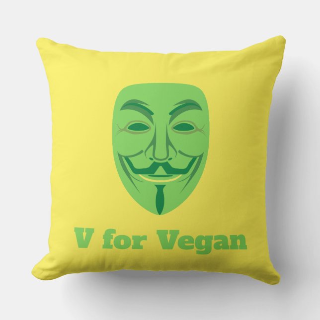Cojín Decorativo Imagen para veganos. (Anverso)