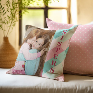 Cojín Decorativo Imagen personalizada de San Valentín rosa de herma
