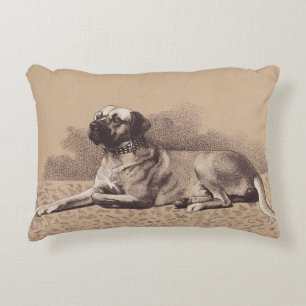 Cojín Decorativo Imagen Vintage Perro Grande Agregar Un Nombre Perr